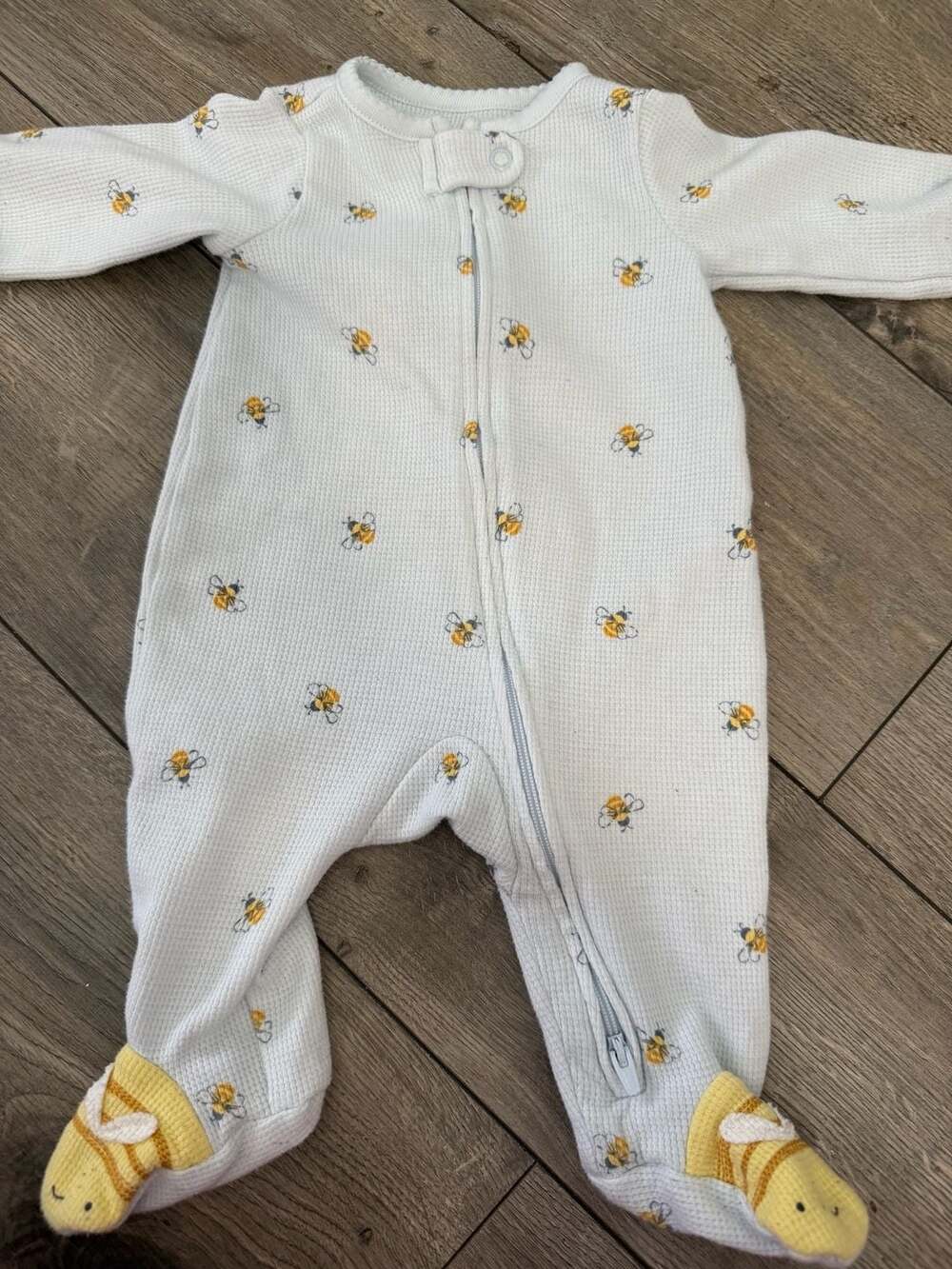 Carter's Just One You Baby Bee Print Waffle Knit Sleep N' Play 3M